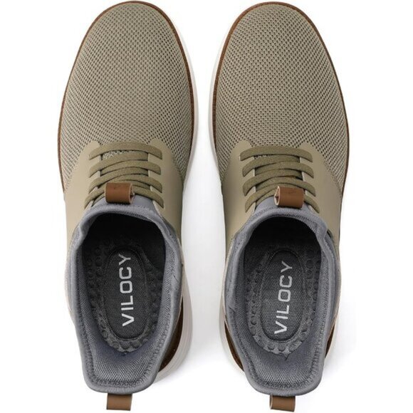 ⚡VILOCY Men's Khaki Fashion Dress Oxfords Business Mesh Breathable Sneakers - Picture 9 of 9
